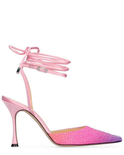 Mach & Mach 100mm Crystalized satin pumps