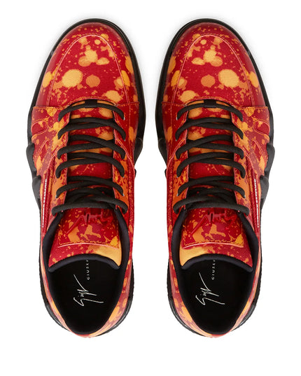 GIUSEPPE ZANOTTI Talon tie-dye leather sneakers
