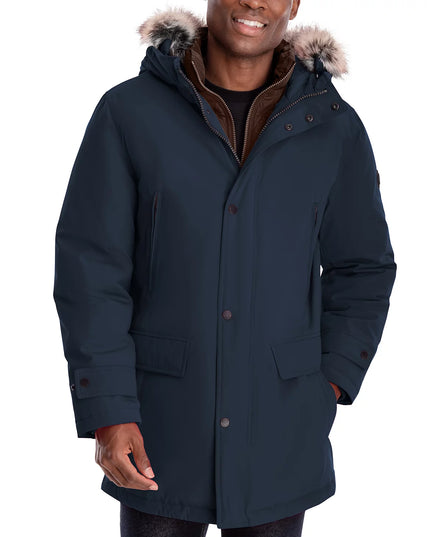 Michael Kors Men's Hooded Bib Snorkel Parka Coat