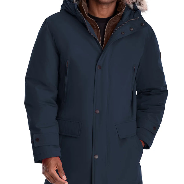 Michael Kors Men's Hooded Bib Snorkel Parka Coat