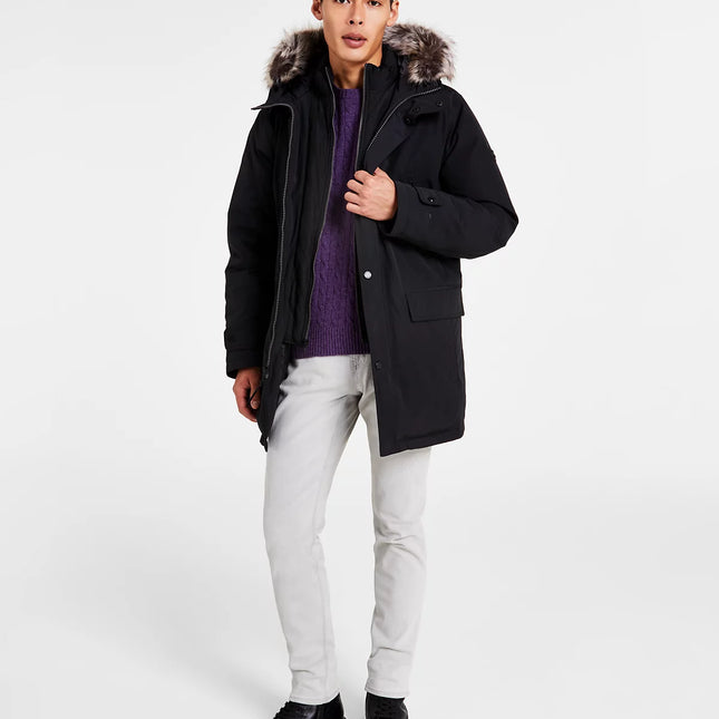 Michael Kors Men's Hooded Bib Snorkel Parka Coat