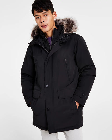 Michael Kors Men's Hooded Bib Snorkel Parka Coat