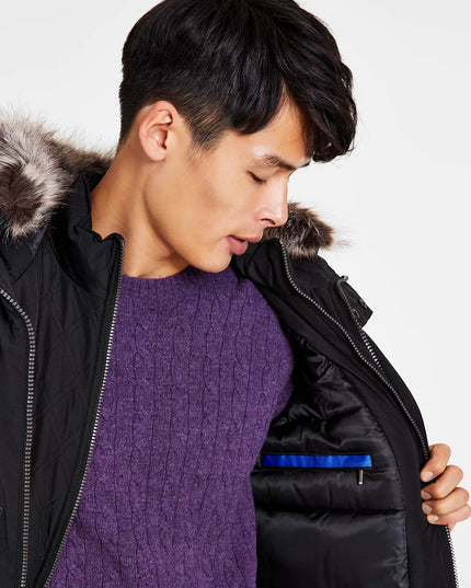 Michael Kors Men's Hooded Bib Snorkel Parka Coat