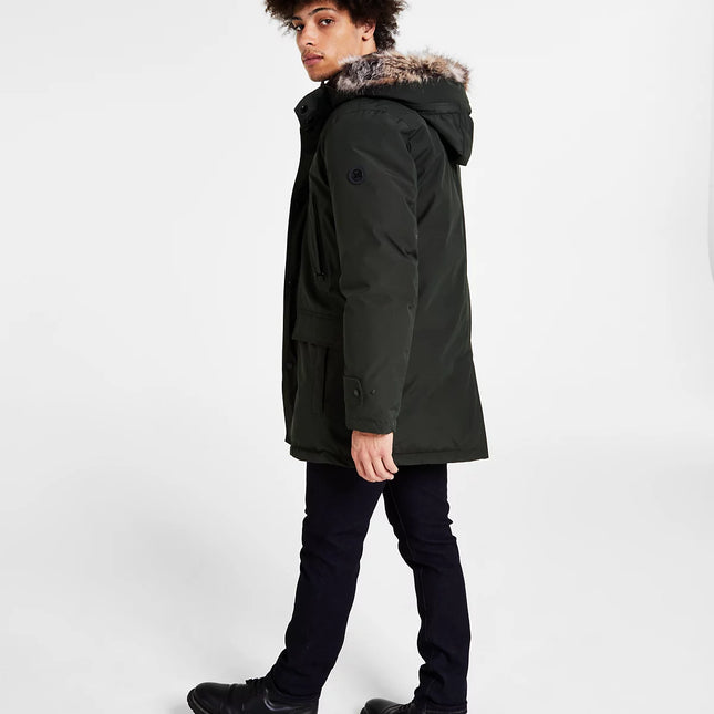 Michael Kors Men's Hooded Bib Snorkel Parka Coat