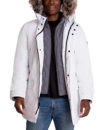 Michael Kors Men's Hooded Bib Snorkel Parka Coat