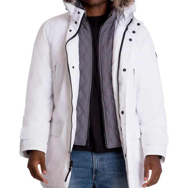 Michael Kors Men's Hooded Bib Snorkel Parka Coat