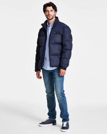 Tommy Hilfiger Men's Mixed-Media Puffer Jacket