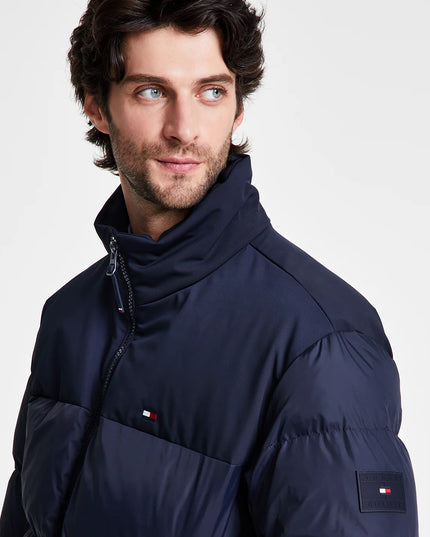 Tommy Hilfiger Men's Mixed-Media Puffer Jacket