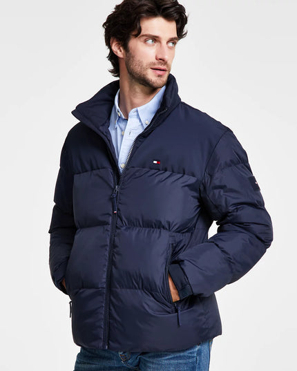 Tommy Hilfiger Men's Mixed-Media Puffer Jacket