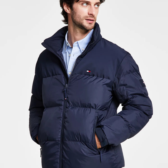 Tommy Hilfiger Men's Mixed-Media Puffer Jacket