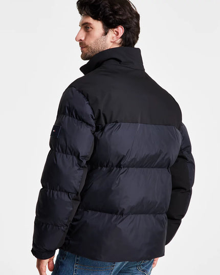 Tommy Hilfiger Men's Mixed-Media Puffer Jacket