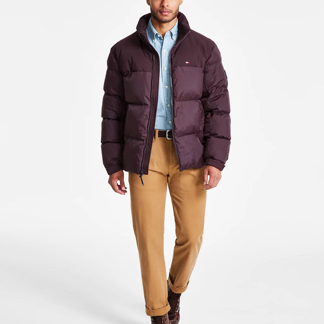 Tommy Hilfiger Men's Mixed-Media Puffer Jacket