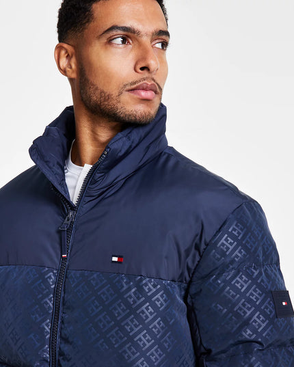 Tommy Hilfiger Men's Mixed-Media Puffer Jacket
