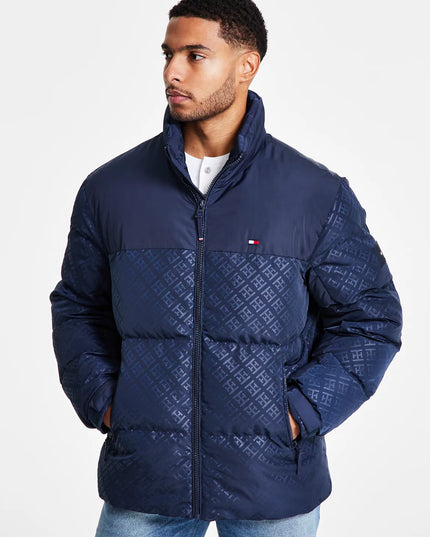 Tommy Hilfiger Men's Mixed-Media Puffer Jacket