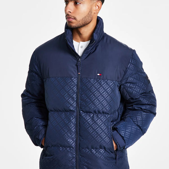 Tommy Hilfiger Men's Mixed-Media Puffer Jacket