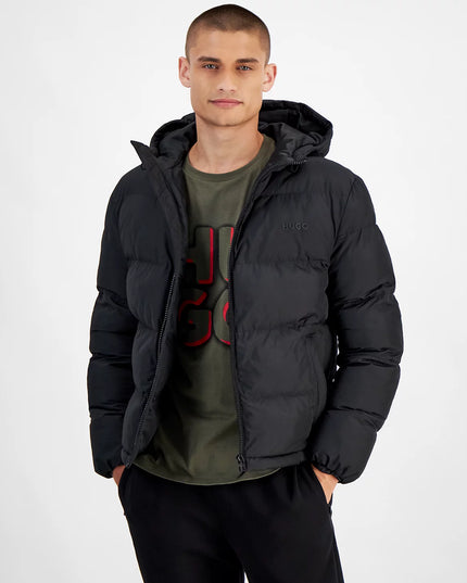 Hugo Boss Men's Beazly Slim-Fit Quilted Full-Zip Hooded Puffer Jacket