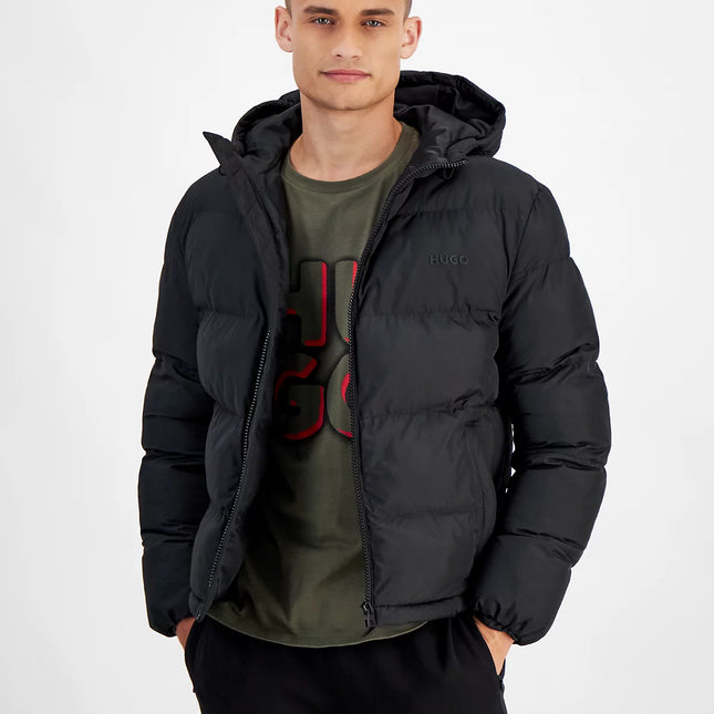 Hugo Boss Men's Beazly Slim-Fit Quilted Full-Zip Hooded Puffer Jacket