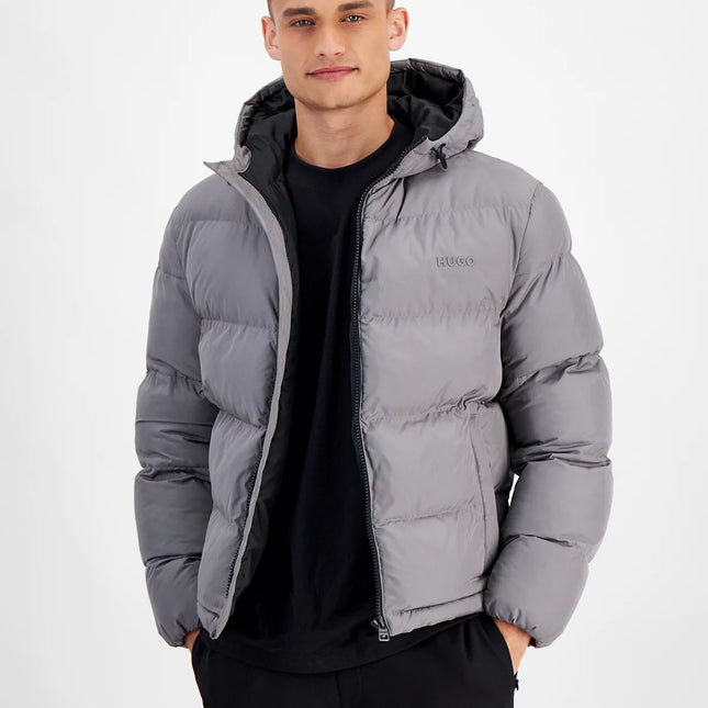 Hugo Boss Men's Beazly Slim-Fit Quilted Full-Zip Hooded Puffer Jacket