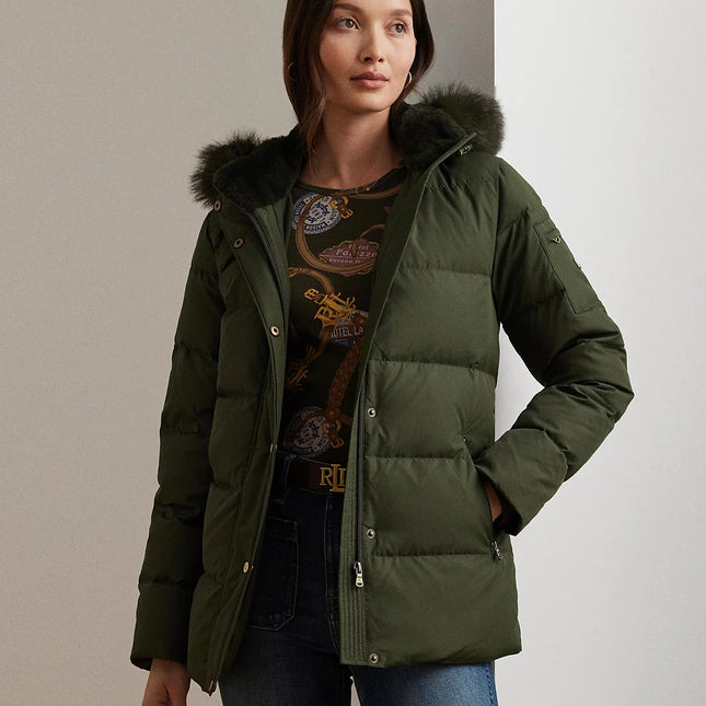 Lauren Ralph Lauren Women's Faux-Fur Hooded Puffer Coat