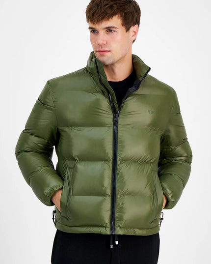 Hugo Boss Men's Beazly Slim-Fit Quilted Full-Zip Hooded Puffer Jacket