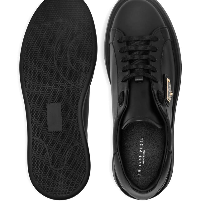 Philipp Plein logo-plaque leather trainers