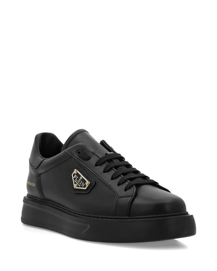 Philipp Plein logo-plaque leather trainers