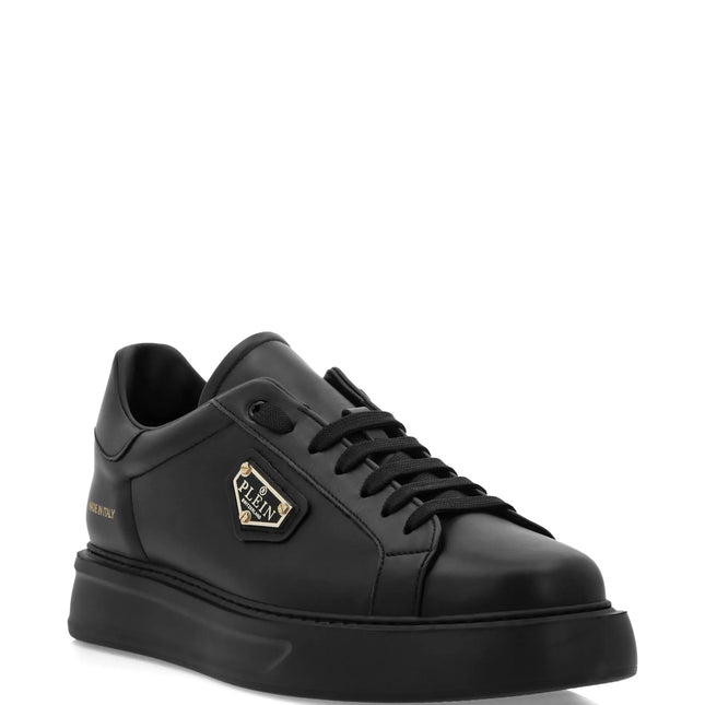 Philipp Plein logo-plaque leather trainers