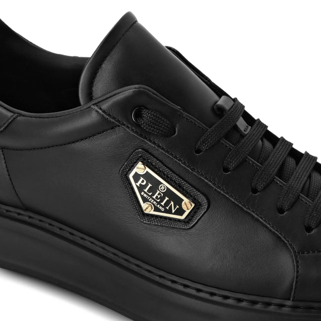 Philipp Plein logo-plaque leather trainers