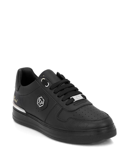Philipp Plein logo plaque leather trainers
