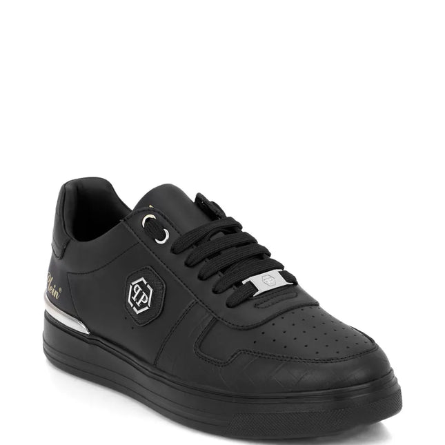 Philipp Plein logo plaque leather trainers