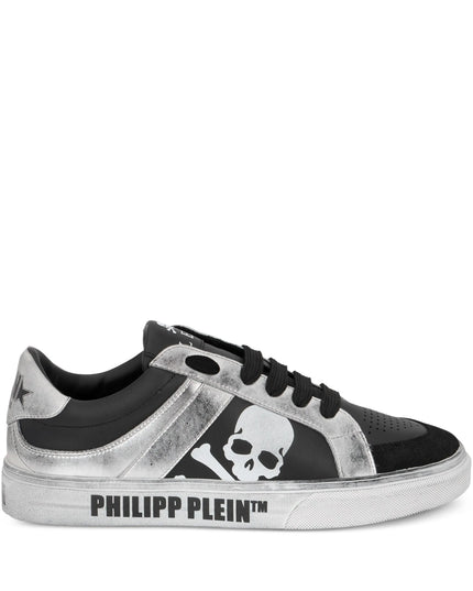 Philipp Plein skull leather trainers