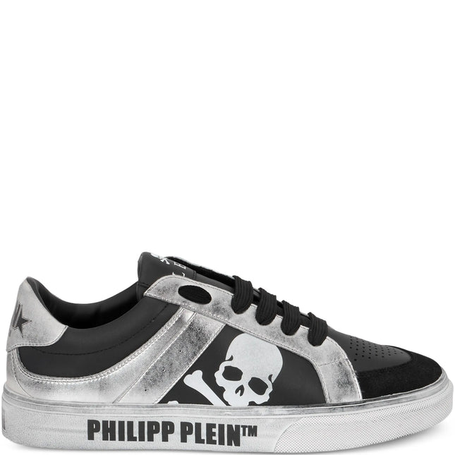 Philipp Plein skull leather trainers