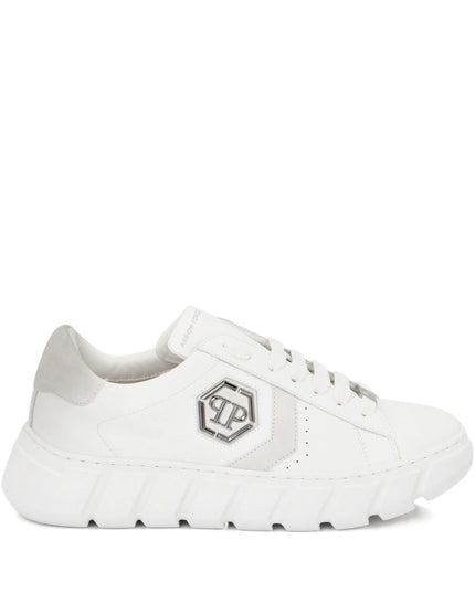 Philipp Plein Hexagon Force leather low-top trainers