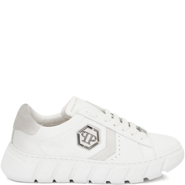Philipp Plein Hexagon Force leather low-top trainers