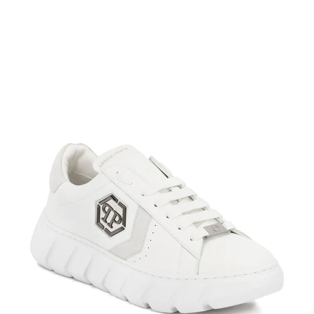 Philipp Plein Hexagon Force leather low-top trainers