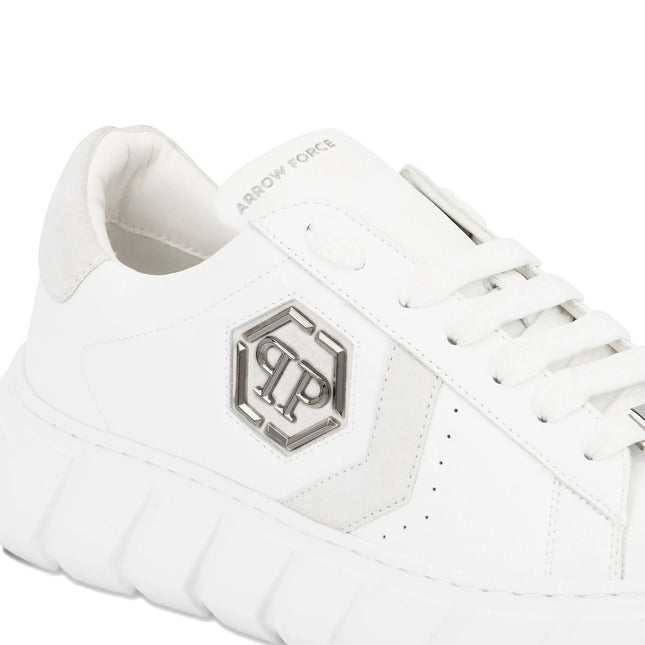 Philipp Plein Hexagon Force leather low-top trainers