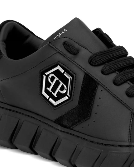 Philipp Plein Hexagon Force leather low top trainers