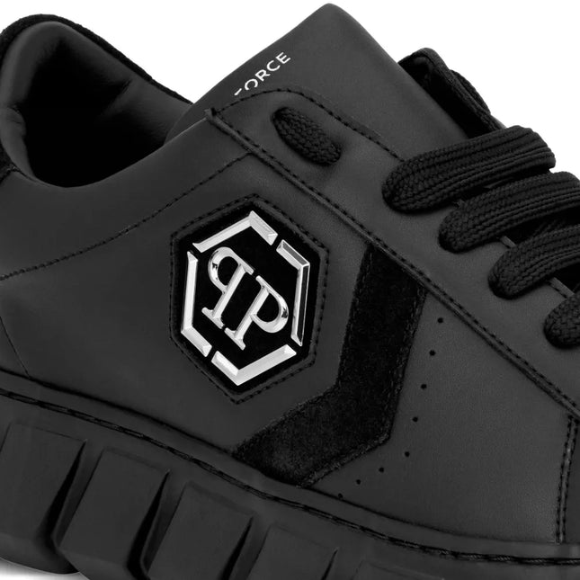 Philipp Plein Hexagon Force leather low top trainers