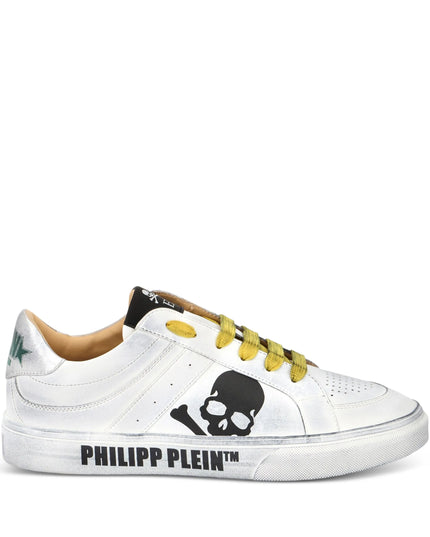 Philipp Plein skull leather low-top trainers