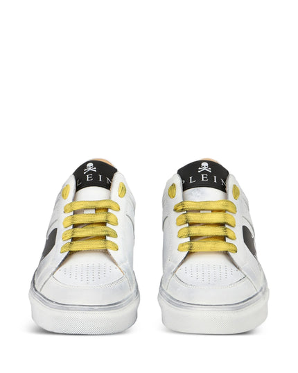 Philipp Plein skull leather low-top trainers