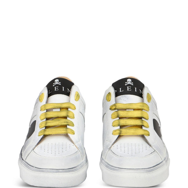 Philipp Plein skull leather low-top trainers