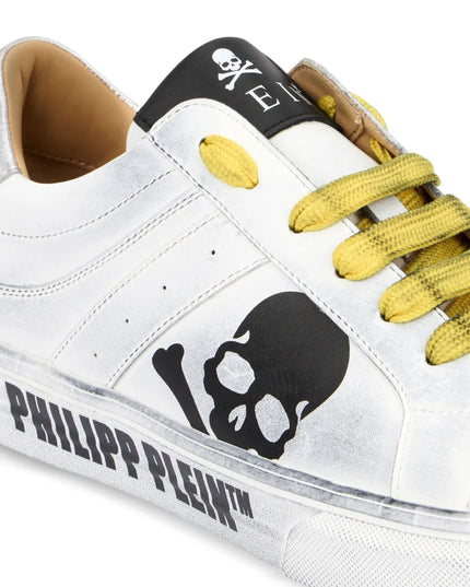 Philipp Plein skull leather low-top trainers