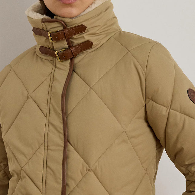 Lauren Ralph Lauren Women's Faux-Fur-Collar Diamond Quilted Jacket