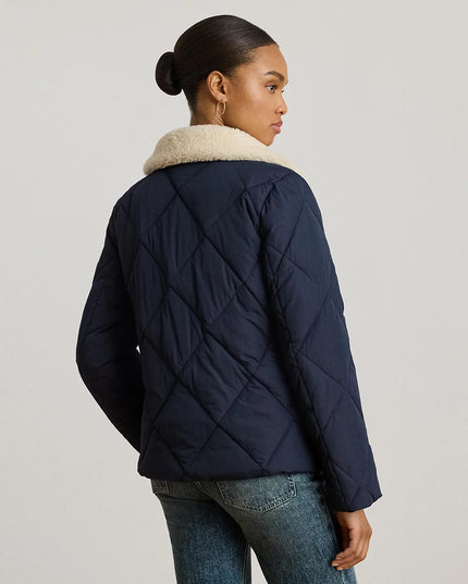 Lauren Ralph Lauren Women's Faux-Fur-Collar Diamond Quilted Jacket