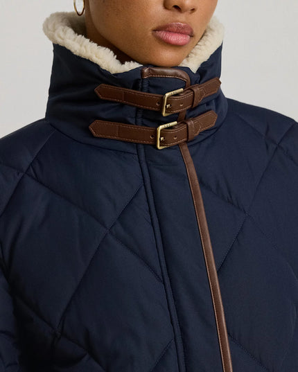 Lauren Ralph Lauren Women's Faux-Fur-Collar Diamond Quilted Jacket