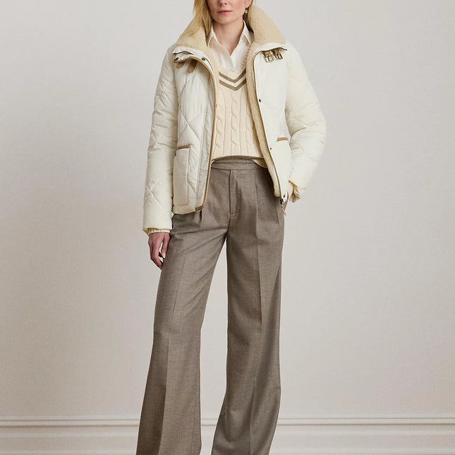 Lauren Ralph Lauren Women's Faux-Fur-Collar Diamond Quilted Jacket