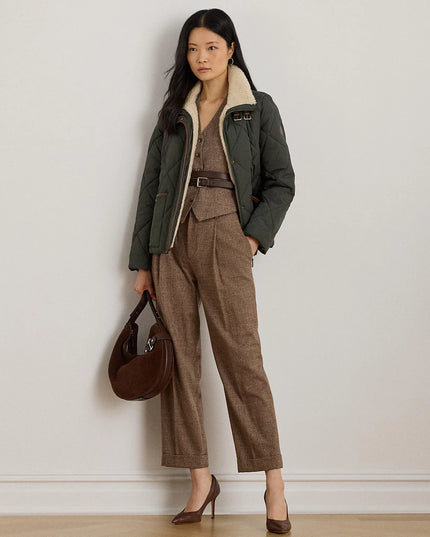 Lauren Ralph Lauren Women's Faux-Fur-Collar Diamond Quilted Jacket