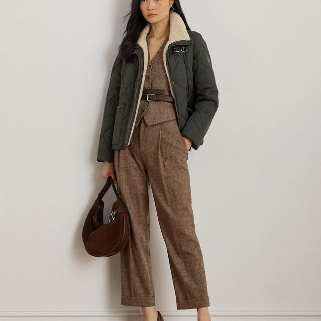 Lauren Ralph Lauren Women's Faux-Fur-Collar Diamond Quilted Jacket