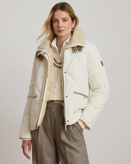 Lauren Ralph Lauren Women's Faux-Fur-Collar Diamond Quilted Jacket
