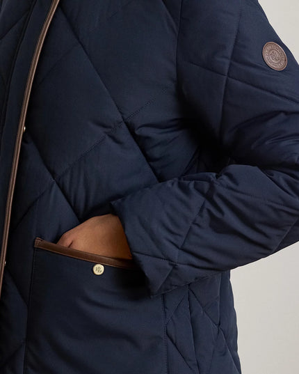 Lauren Ralph Lauren Women's Faux-Fur-Collar Diamond Quilted Jacket